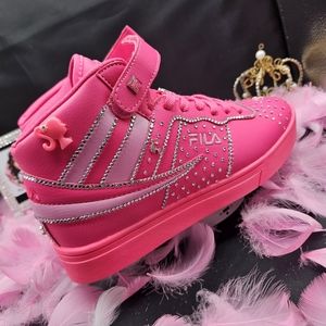 Pink on Pink Barbie Girl Blinged out Fila